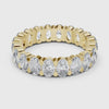 3 tone moissanite diamond ring for her
