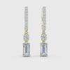 3 Tone Moissanite Diamond Earing For Her