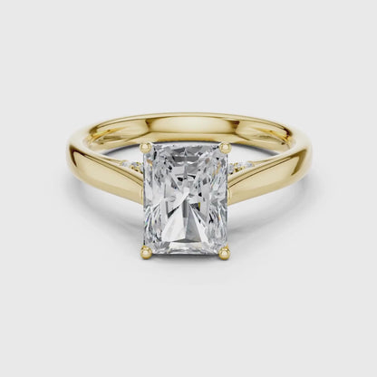 3 tone moissanite diamond ring for her