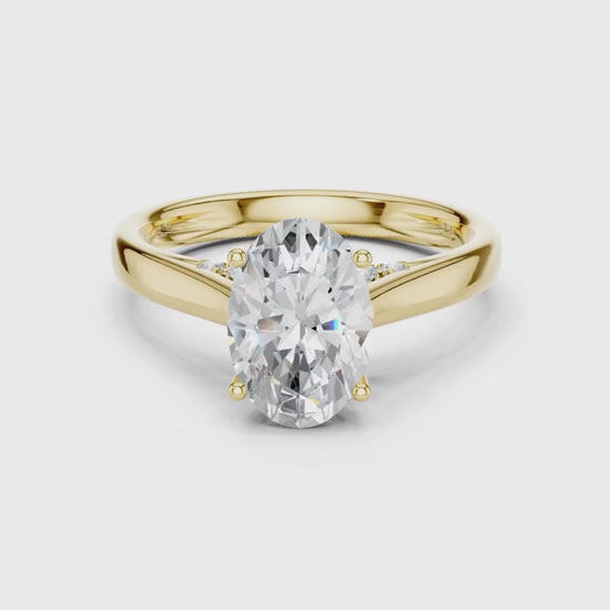 3 tone moissanite diamond ring for her