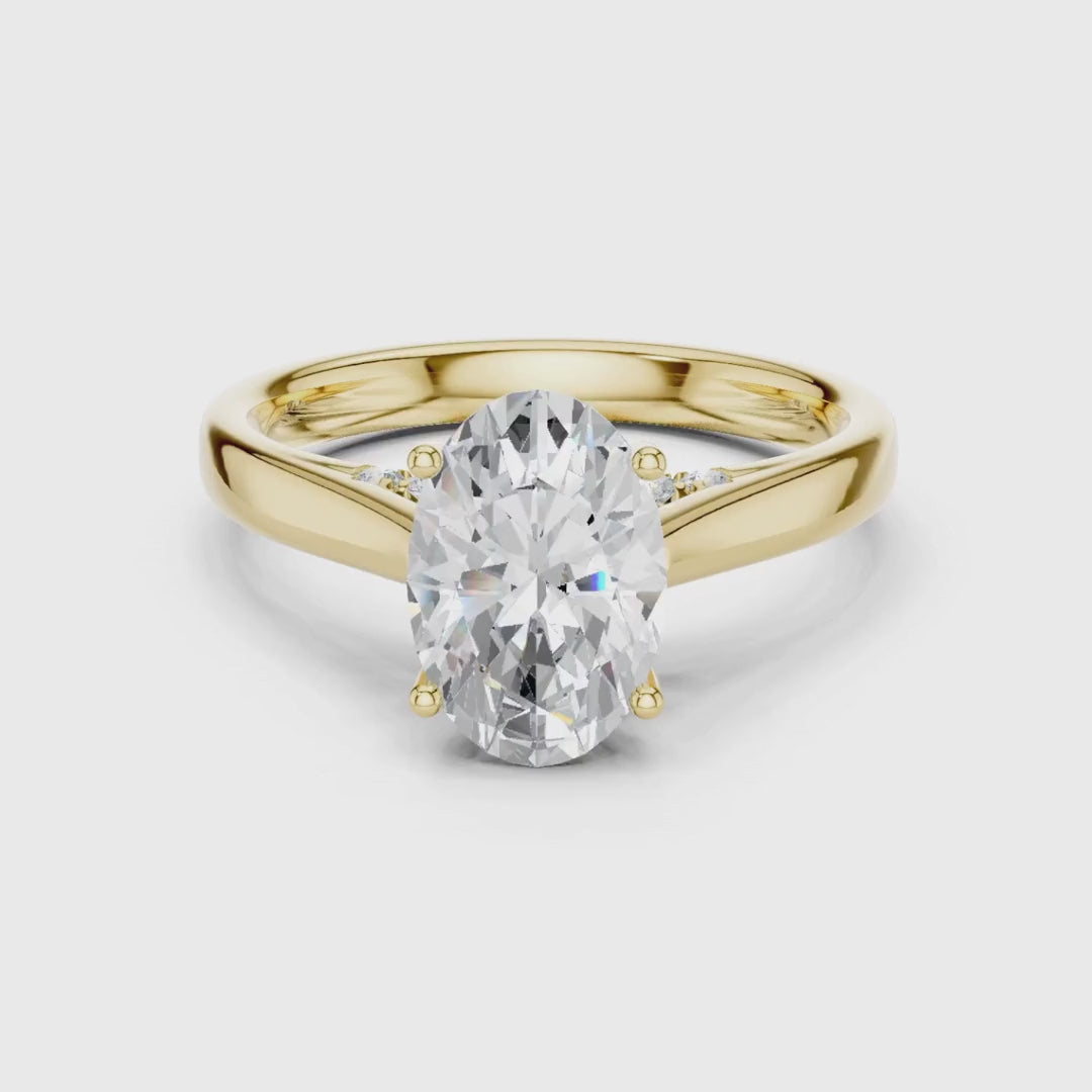 3 tone moissanite diamond ring for her