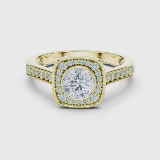 3 tone moissaite diamond ring for her