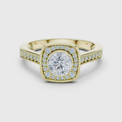 3 tone moissaite diamond ring for her