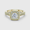 3 tone moissaite diamond ring for her