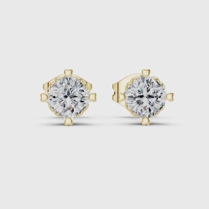 3 Tone Moissanite Diamond Earing For Her