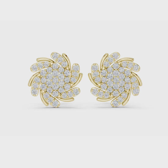 3 Tone Moissanite Diamond Earing For Her