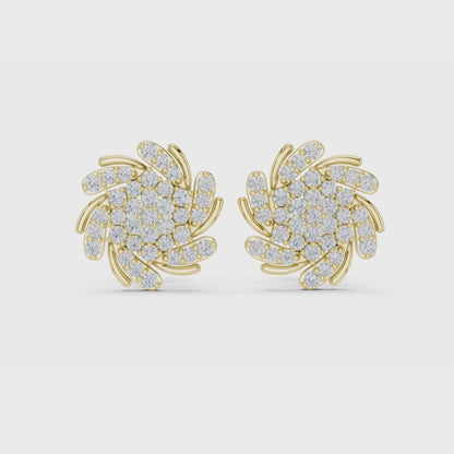 3 Tone Moissanite Diamond Earing For Her