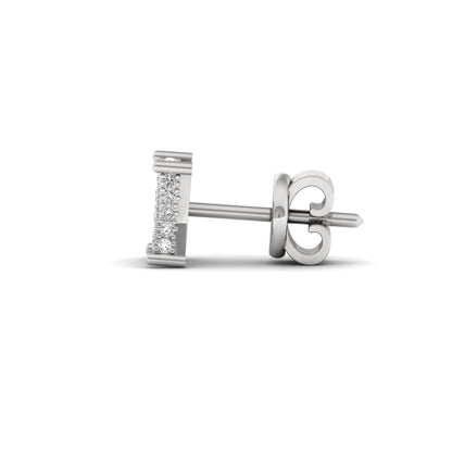 Side View Of Silver Earring - White variant