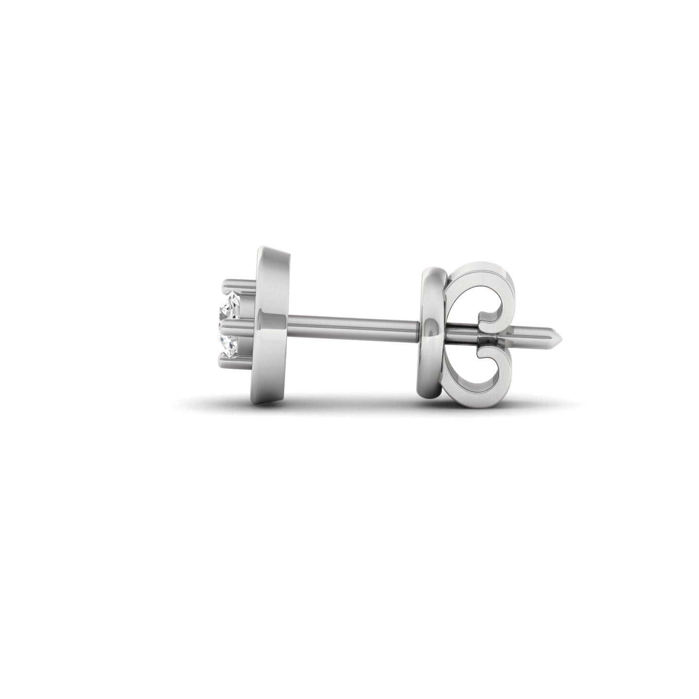 side profile of silver earring - zevar amaze