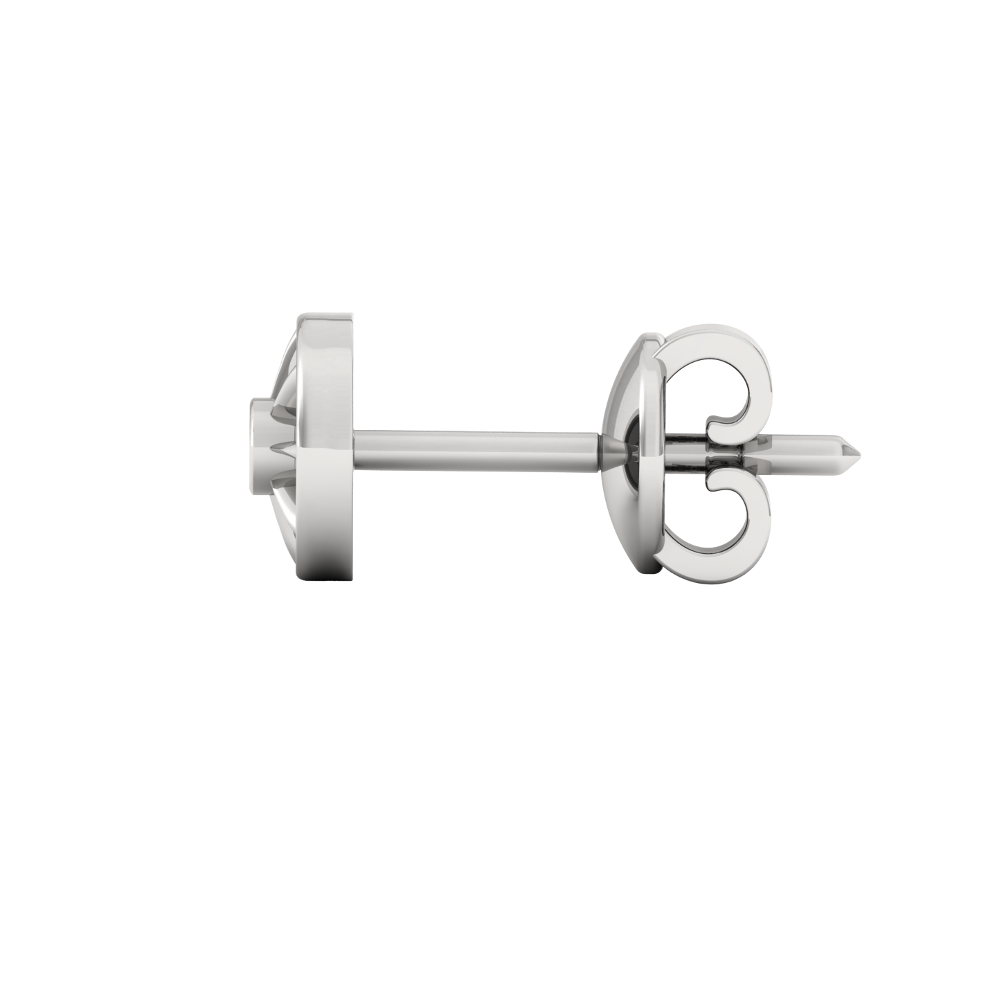Taurus Ear Silver Stud For Men (1 PC ONLY)