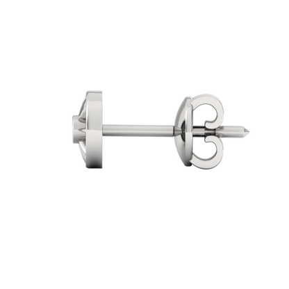 Taurus Ear Silver Stud For Men (1 PC ONLY)