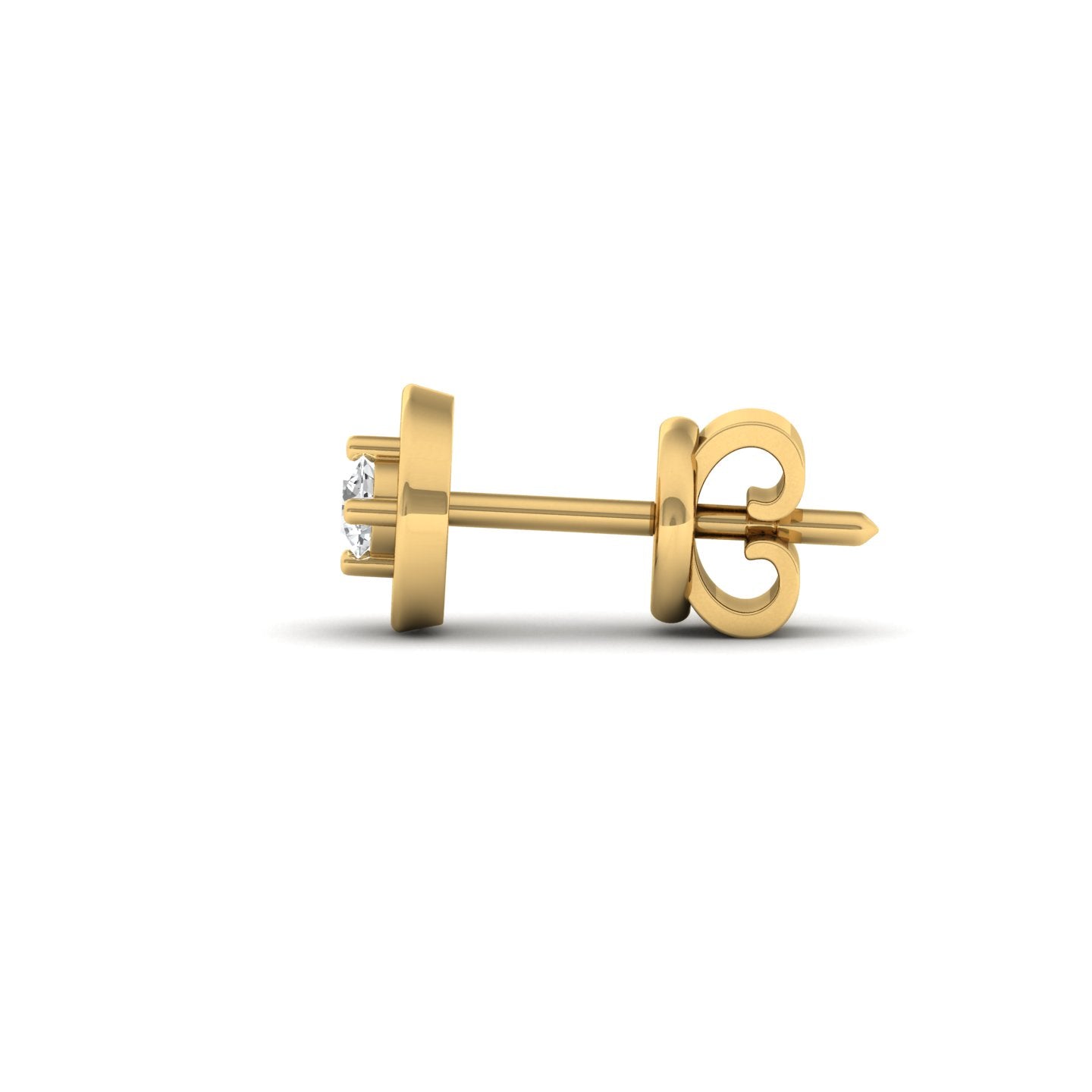 side profile of silver earring - zevar amaze