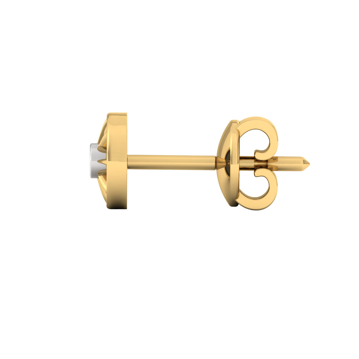 Taurus Ear Silver Stud For Men (1 PC ONLY)