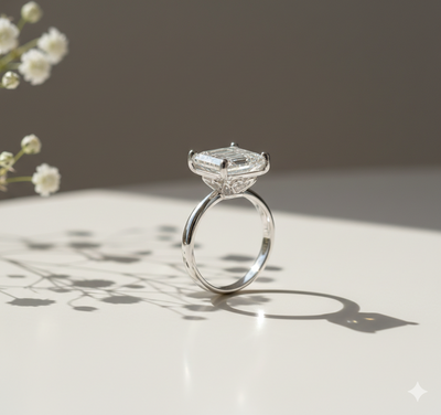 Elara Diamond Silver Ring for Women