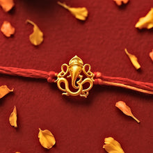 Load image into Gallery viewer, Om Ganesh Silver Rakhi