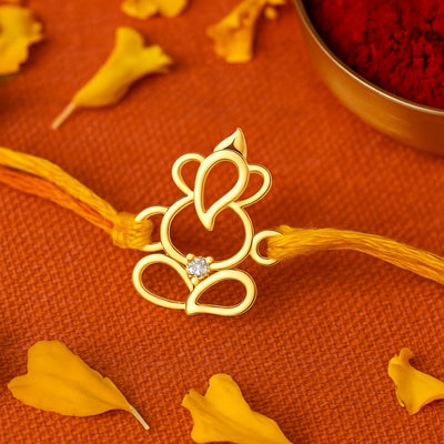 Siddh Ganeshj Silver Rakhi
