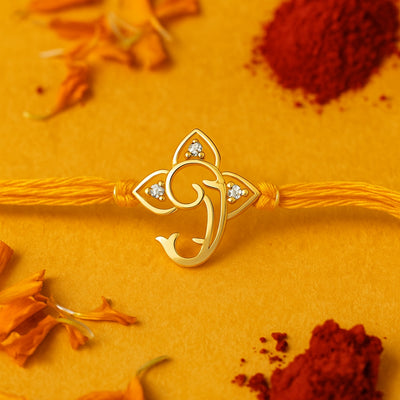 BG Ganeshji Silver Rakhi