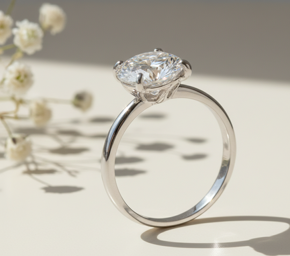 Fedora Diamond Silver Ring for Women