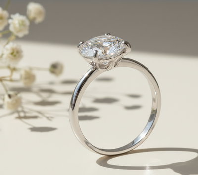 Fedora Diamond Silver Ring for Women