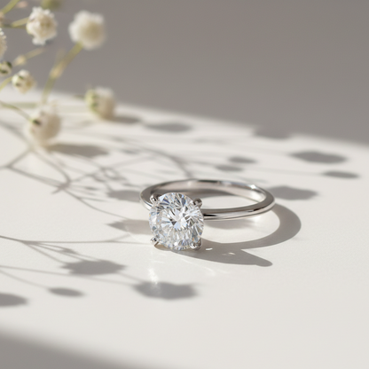 Fedora Diamond Silver Ring for Women