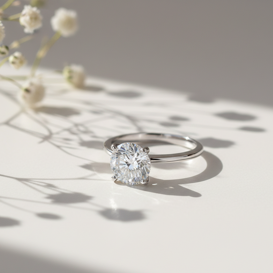 Fedora Diamond Silver Ring for Women