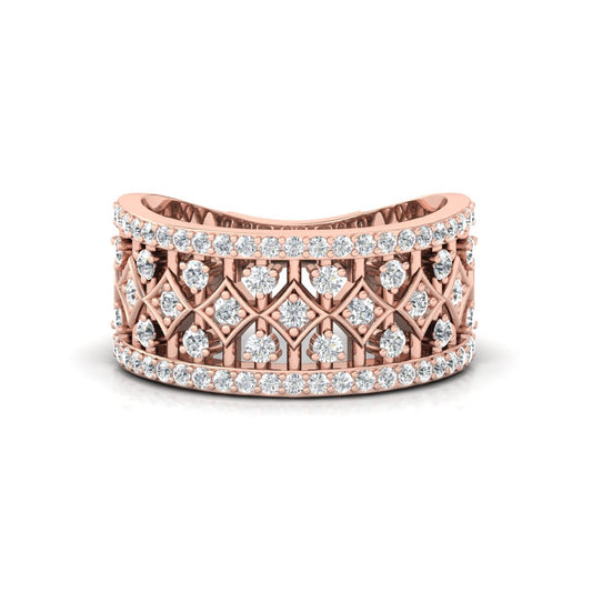 Fern Band Silver Ring for Women