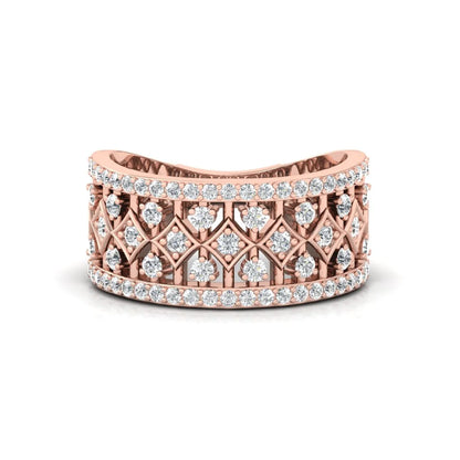 Sterling Silver Moissanite Diamond Band