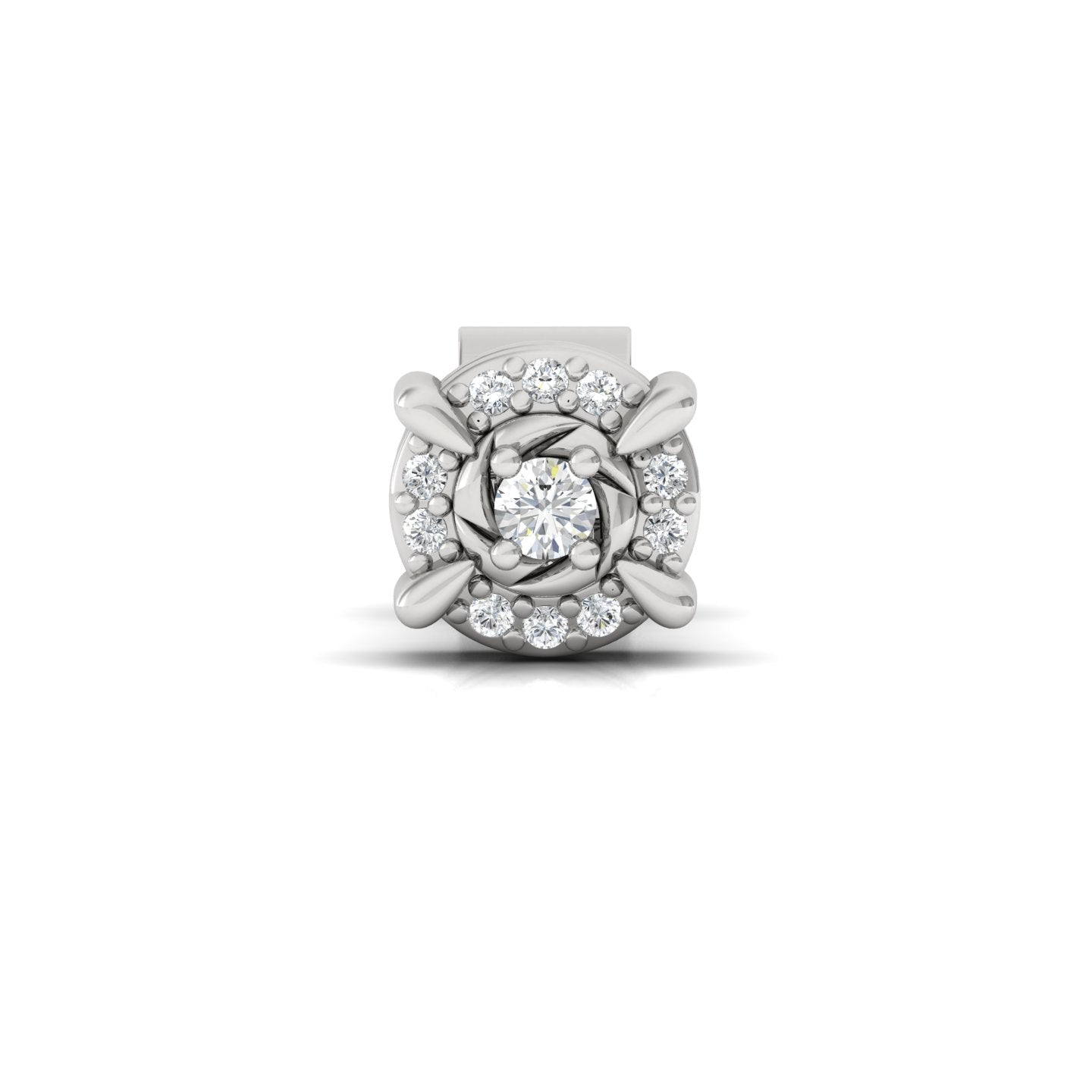 Silver earring - Front Profile