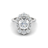 Diva Solitaire Diamond Silver Ring for Women