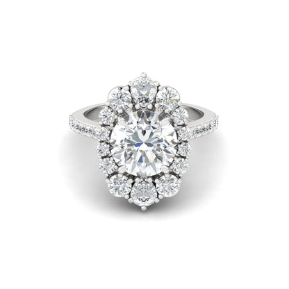Moissanite Diamond Cocktail Solitiare Ring