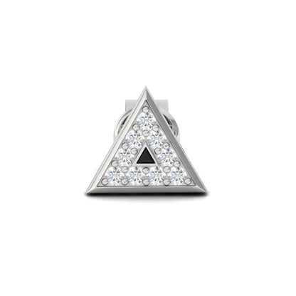 triangle silver stud for men