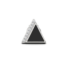 Load image into Gallery viewer, Triangle Silver Ear Stud for Men in Rodhium