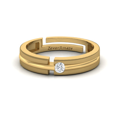 Zevar Amaze Silver Ring - Yellow