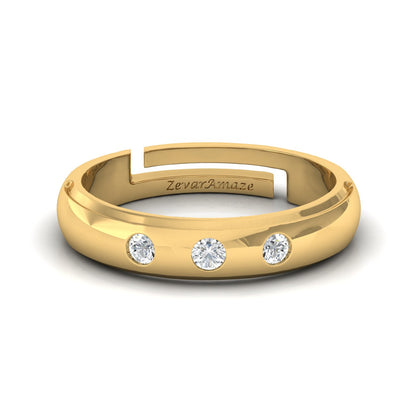 Zevar Amaze Silver Ring - White