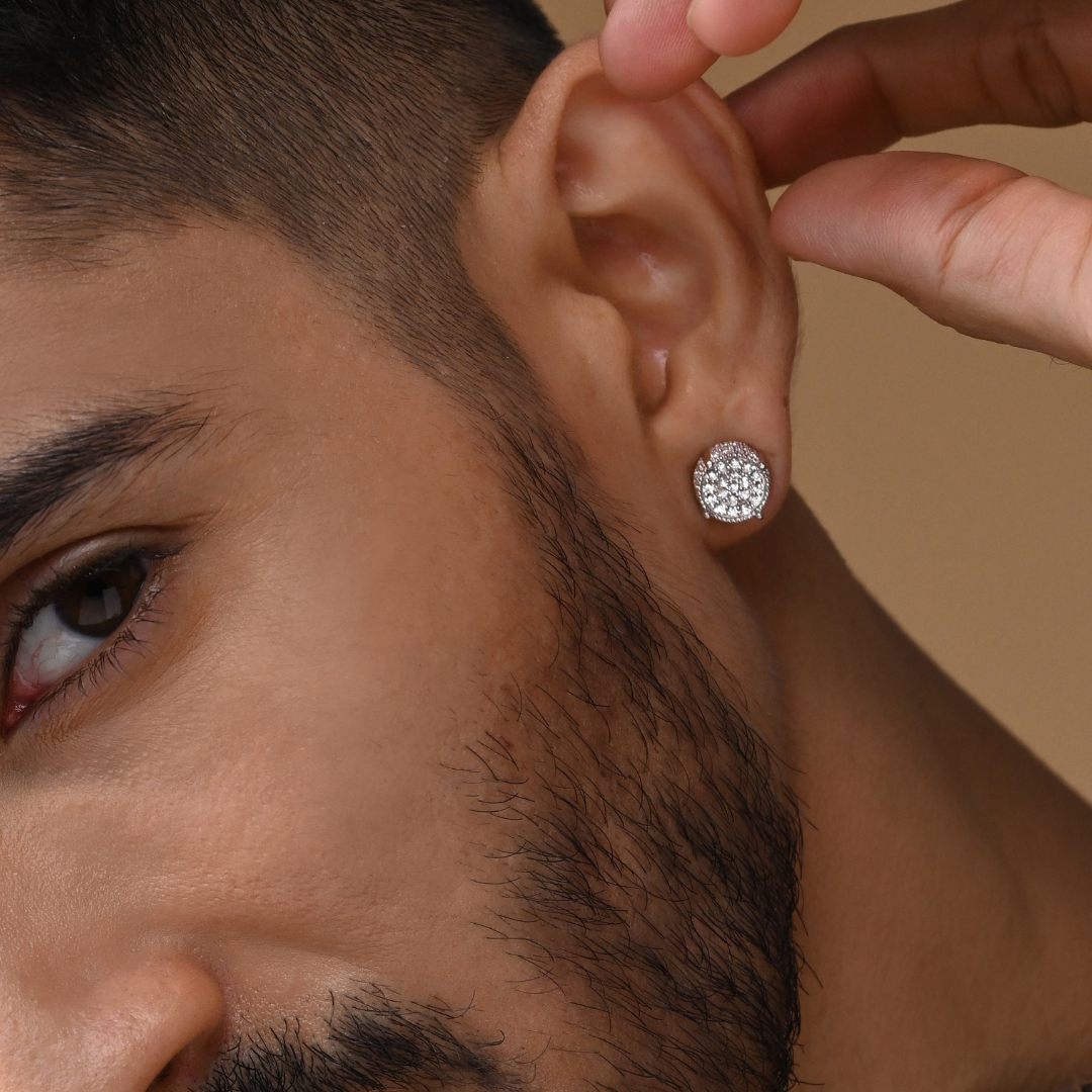 Vintage Silver Studs for Men (1 PC ONLY)