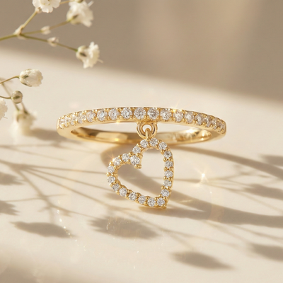 Amor Diamond Silver Ring for Her