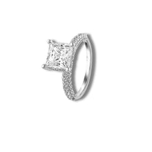 Load image into Gallery viewer, 2 ct princess cut solitaire ring