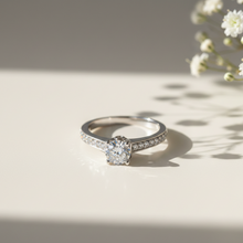 Load image into Gallery viewer, Evan Diamond Silver Ring for Women