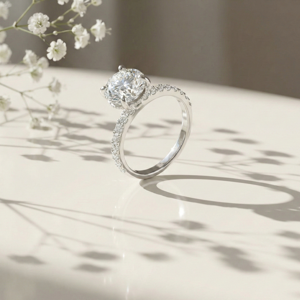 Gaelin Diamond Silver Ring for Women