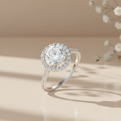 Ceres Diamond Silver Ring for Her