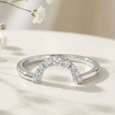 Ismena Diamond Silver Ring for Women