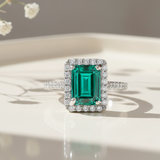 Aretha Diamond Silver Ring for Her