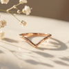 Rose Gold Wishbone Ring