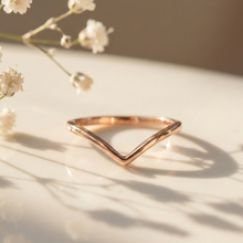 Load image into Gallery viewer, Rose Gold Wishbone Ring