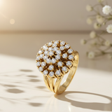 Aarya Multistone Silver Diamond Ring