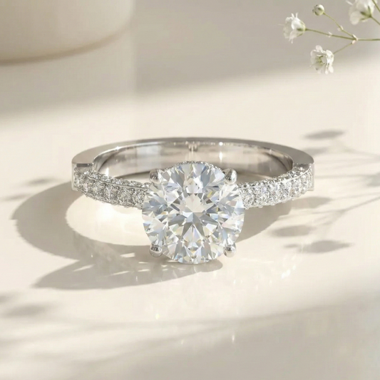 2CT Solitaire cz Ring