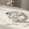 Oval Cz Solitaire Ring