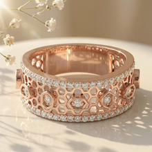 Load image into Gallery viewer, Sunflower Bloom Silver Band Ring for Her