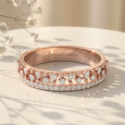 Cheerful Choli Silver Band Ring for Her