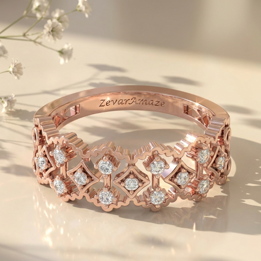 Ardhangini Aria Silver Band Ring for Her